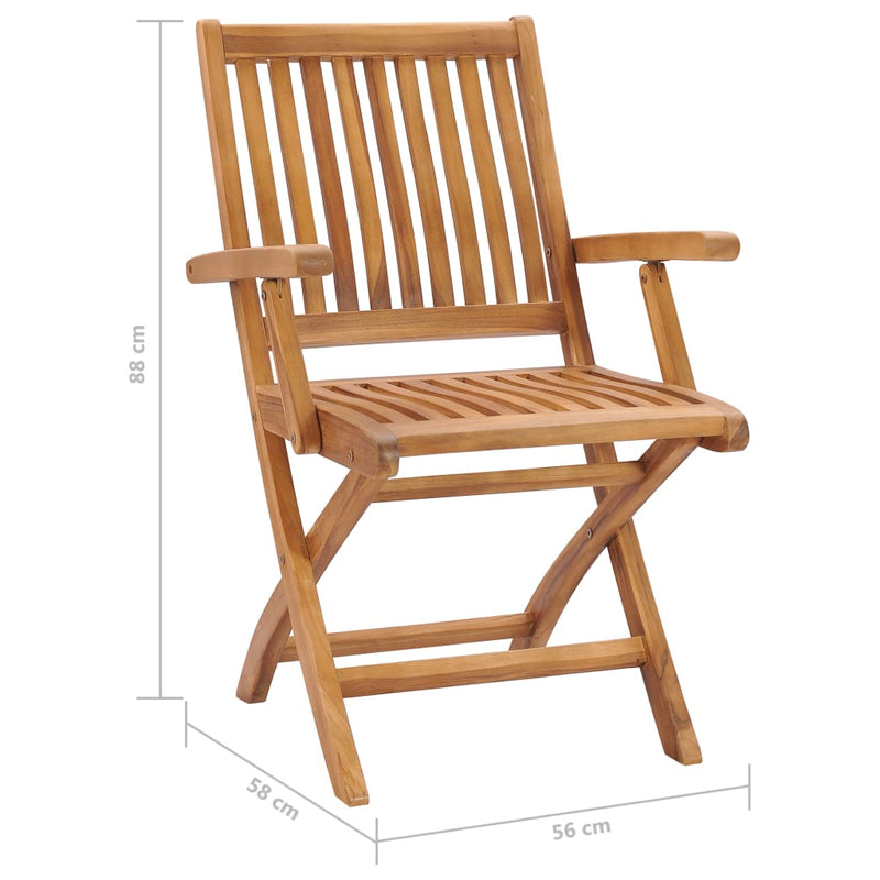 Patio Chairs 2 pcs with Cream White Cushions Solid Teak Wood