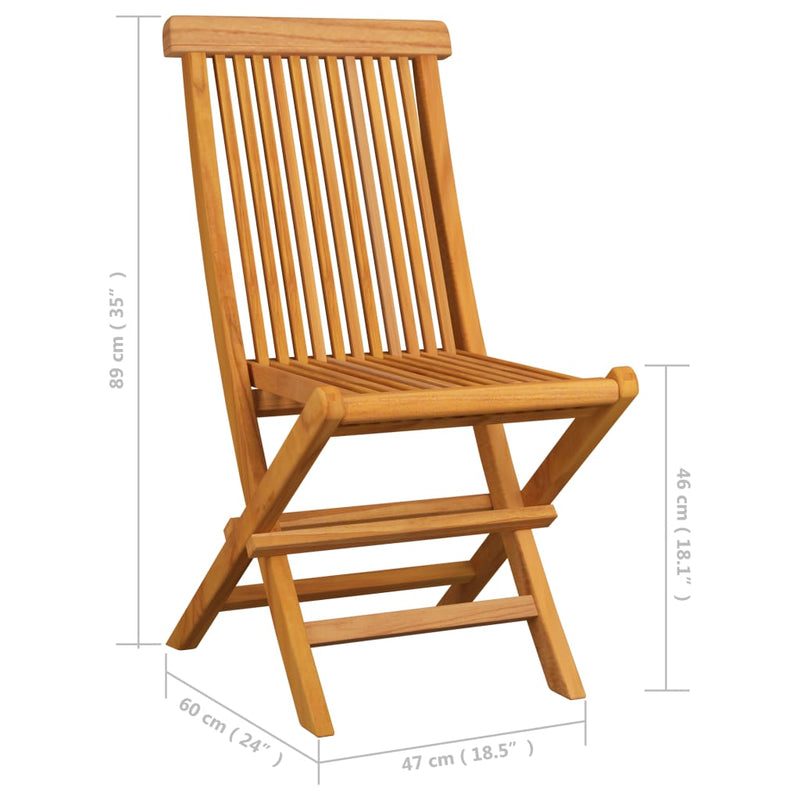 Patio Chairs with Cream Cushions 4 pcs Solid Teak Wood