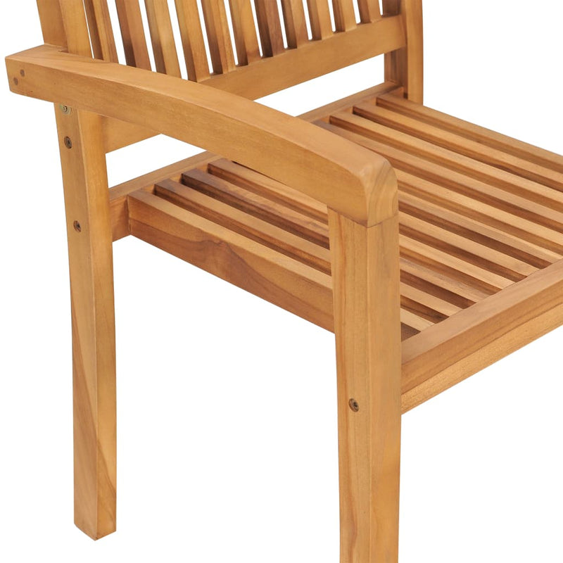 Patio Chairs 2 pcs with Beige Cushions Solid Teak Wood