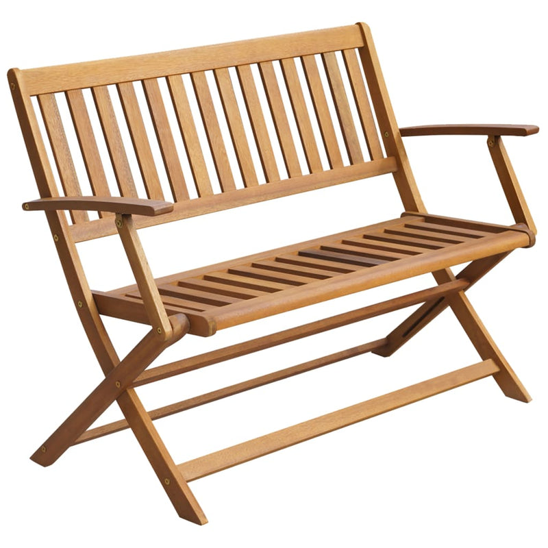 Patio Bench with Cushion 47.2'' Solid Acacia Wood
