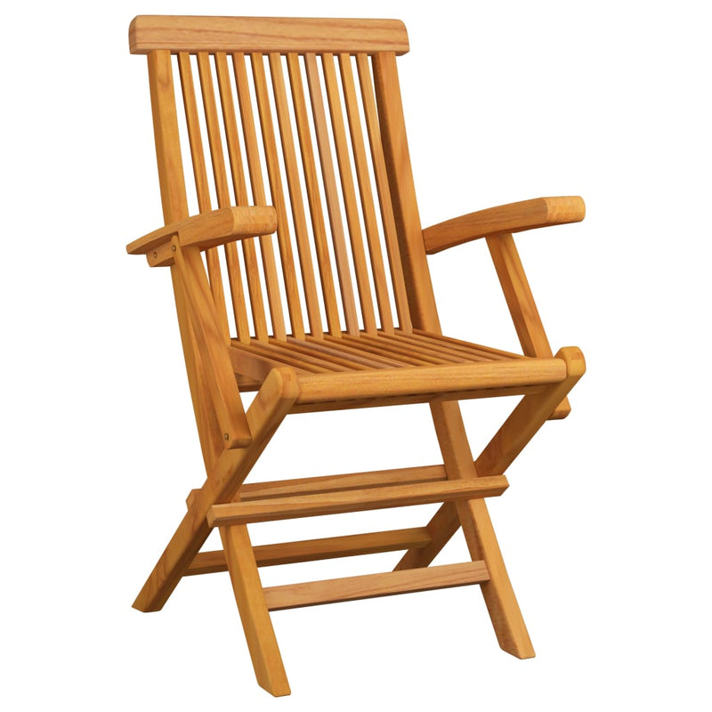 Folding Patio Chairs 6 pcs Solid Teak Wood
