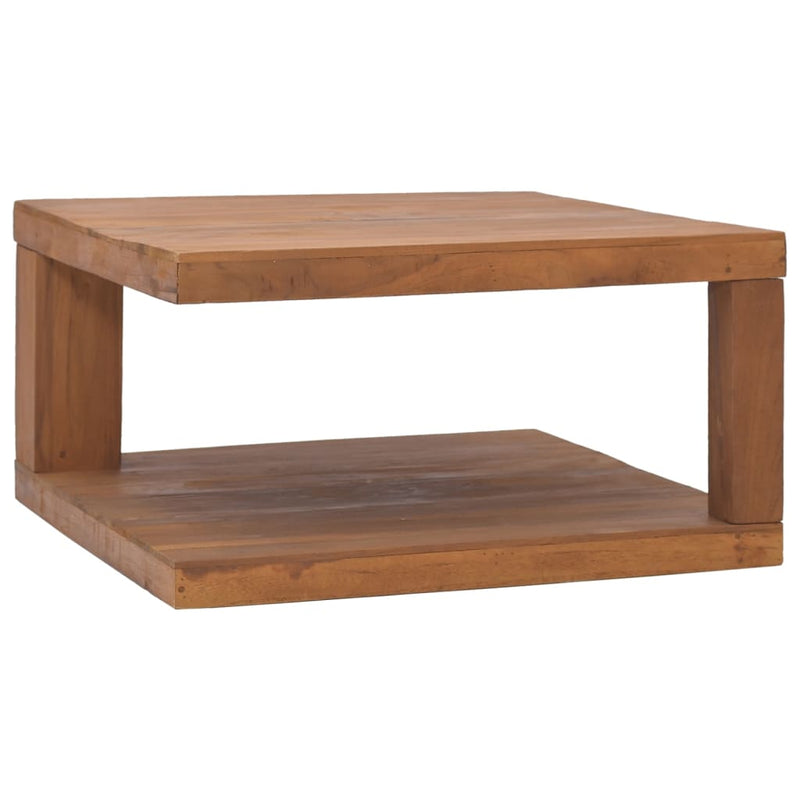 Coffee Table 25.6"x25.6"x13" Solid Teak Wood