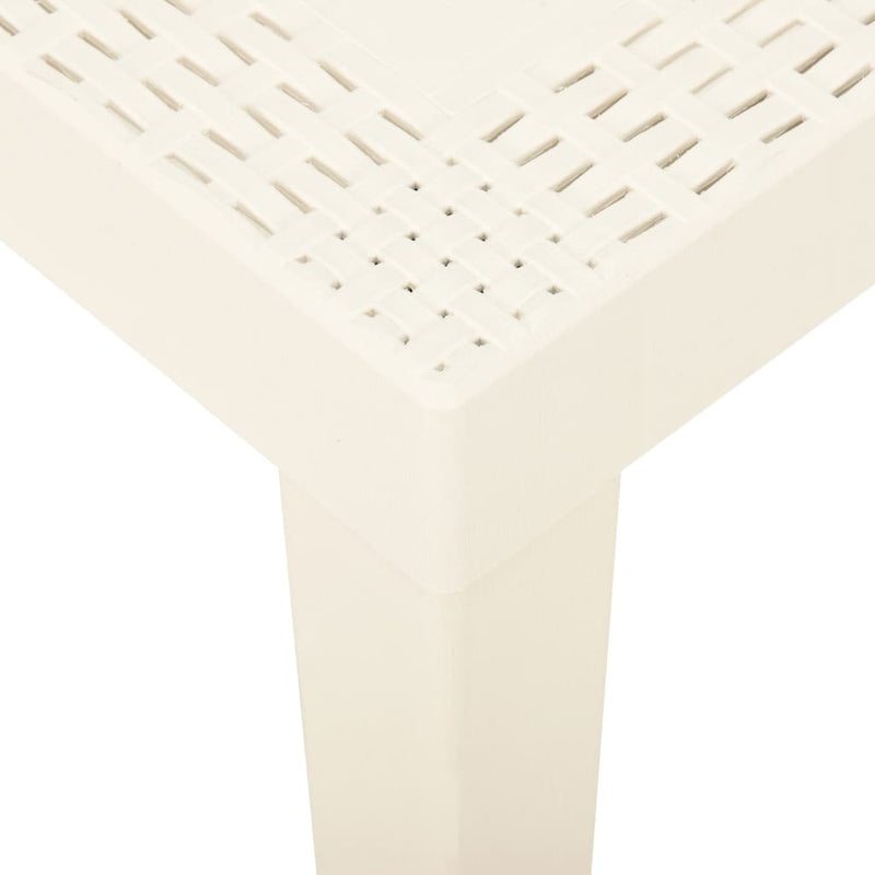 Patio Table White 31.1"x25.6"x28.3" Plastic