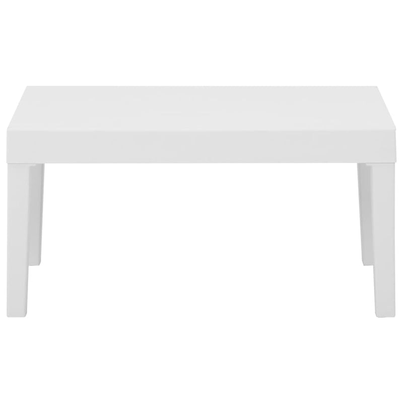 Patio Lounge Table Plastic White