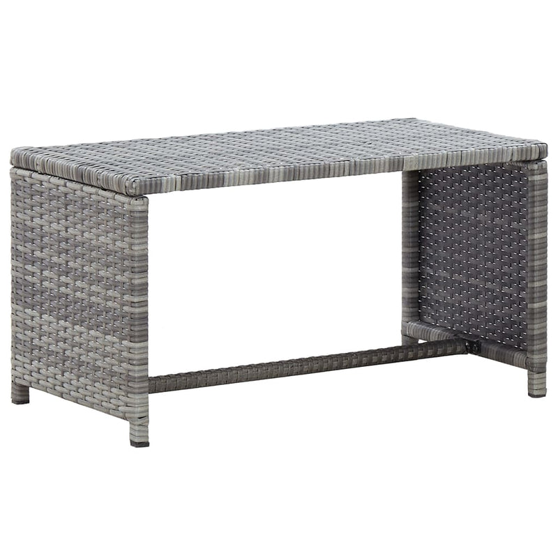 Coffee Table Anthracite 27.6"x15.7"x15" Poly Rattan