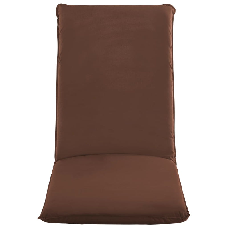 Foldable Sunlounger Oxford Fabric Brown