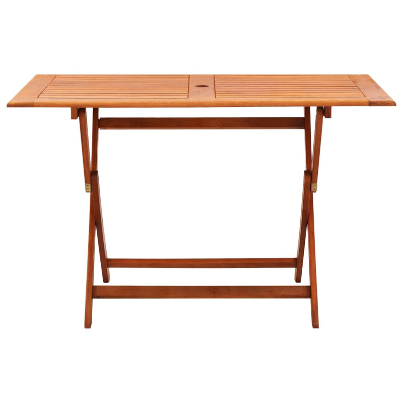 Folding Patio Table 47.2"x27.6"x29.5" Solid Eucalyptus Wood