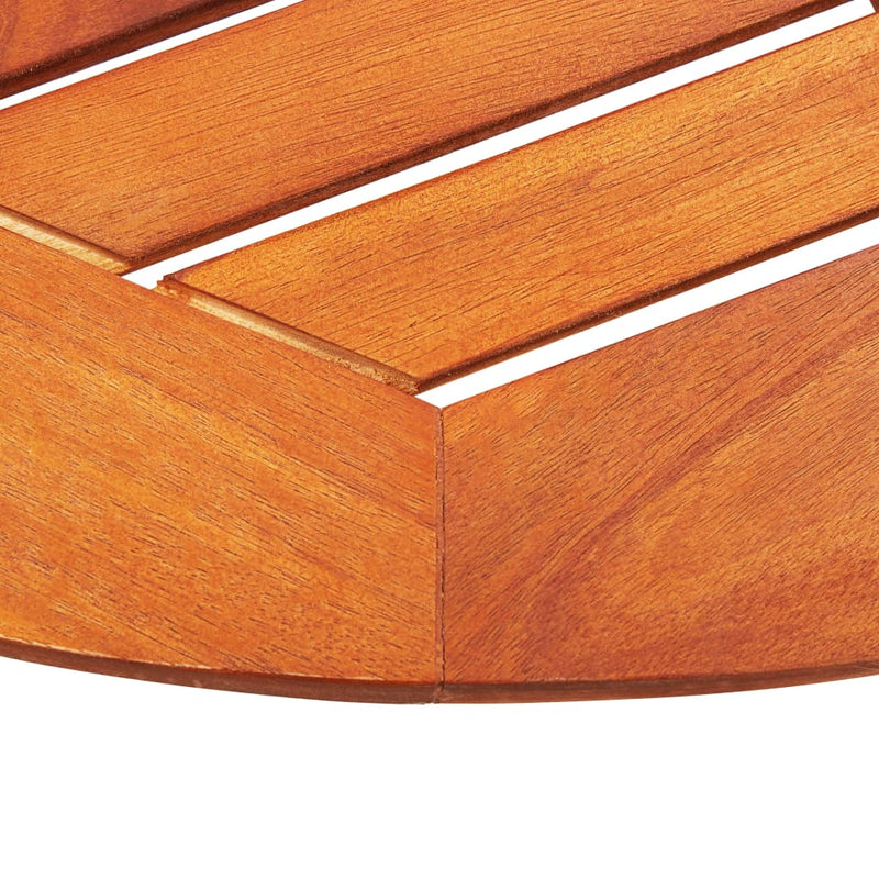 Folding Patio Table Ã˜35.4"x29.5" Solid Eucalyptus Wood