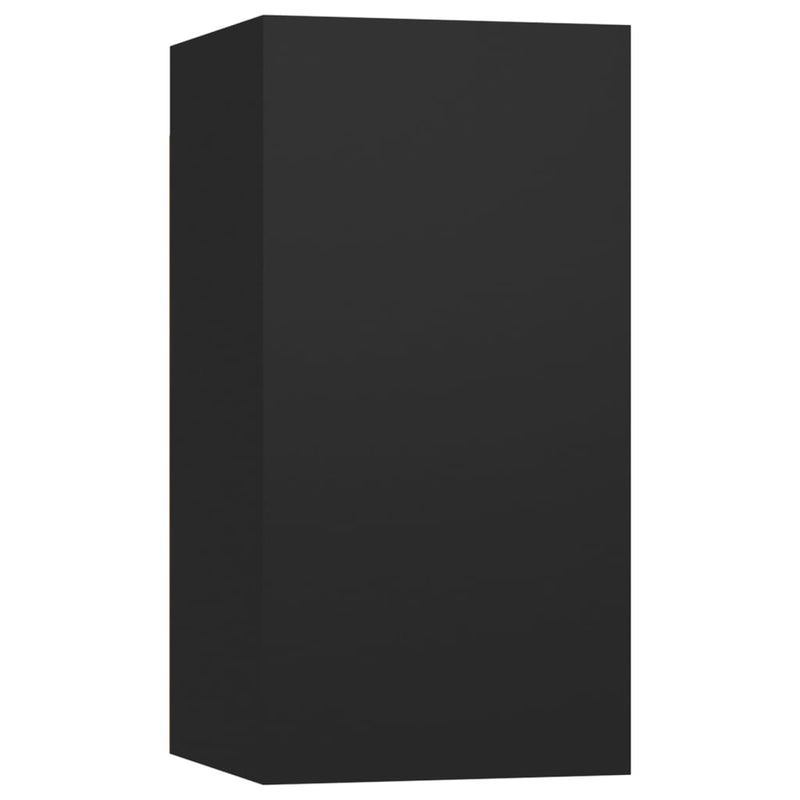 TV Cabinets 2 pcs Black 12"x11.8"x23.6" Chipboard