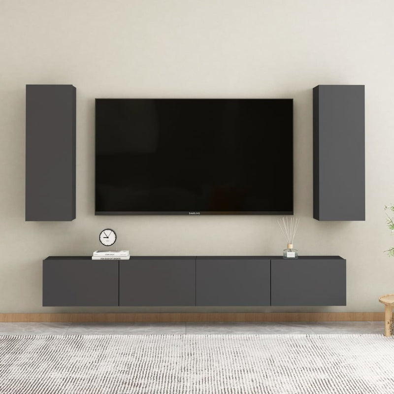 TV Cabinet Gray 12"x11.8"x35.4" Chipboard