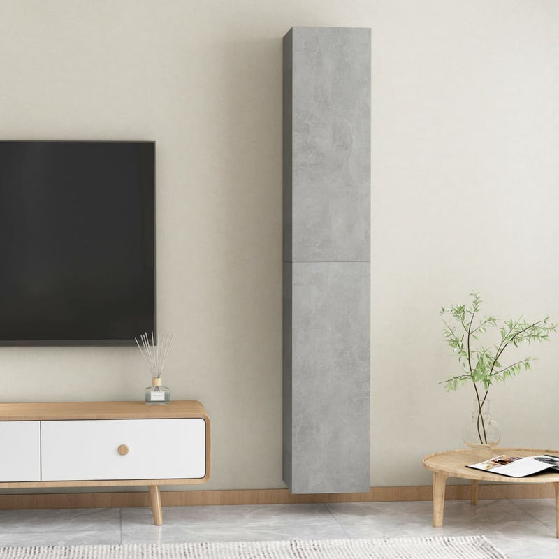 TV Cabinets 2 pcs Concrete Gray 12"x11.8"x35.4" Chipboard