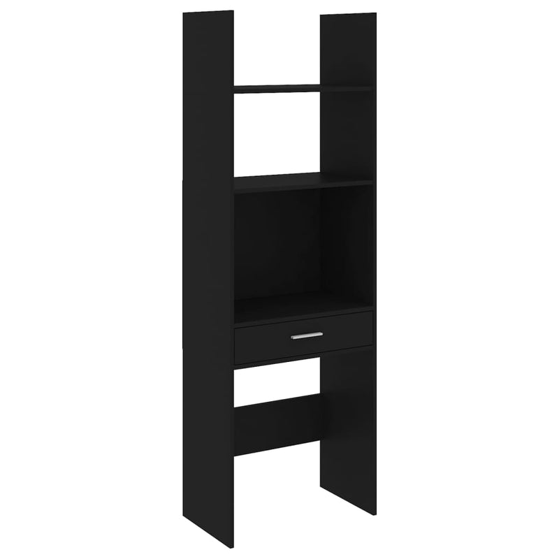 Book Cabinet Black 23.6"x13.8"x70.9" Chipboard