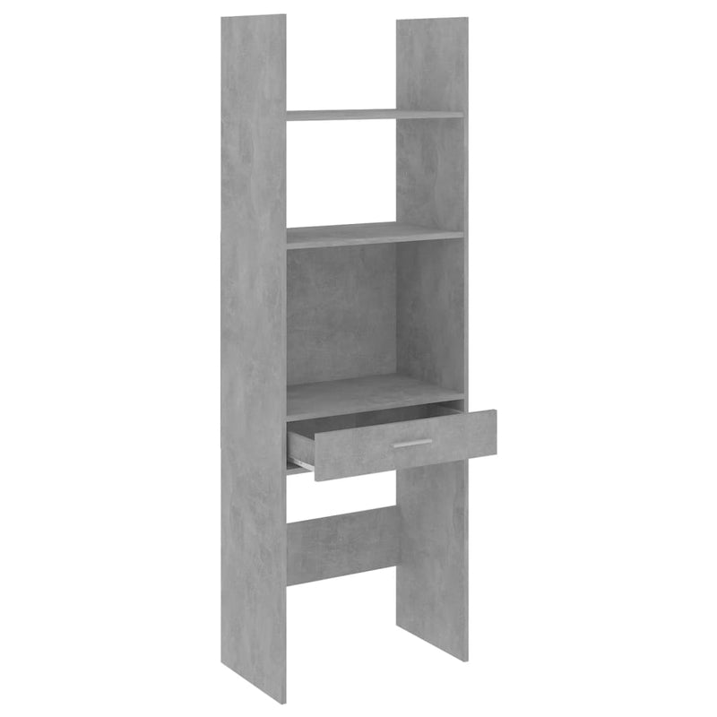 Book Cabinet Concrete Gray 23.6"x13.8"x70.9" Chipboard