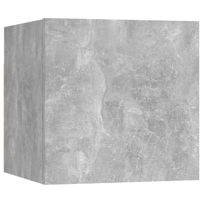 Wall Mounted TV Cabinets 4 pcs Concrete Gray 12"x11.8"x11.8"