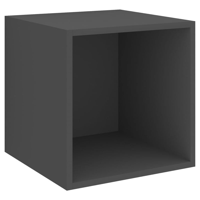Wall Cabinets 2 pcs Gray 14.6"x14.6"x14.6" Chipboard
