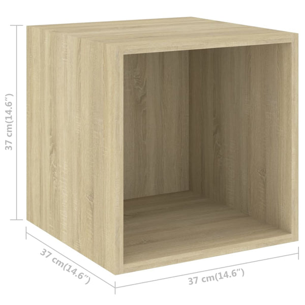 Wall Cabinets 2 pcs Sonoma Oak 14.6"x14.6"x14.6" Chipboard