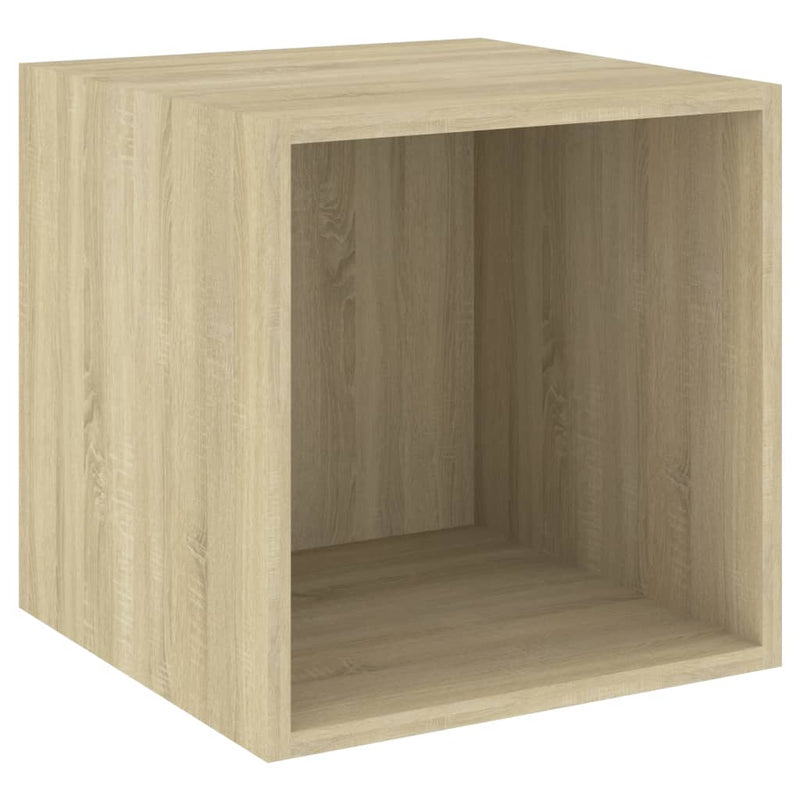 Wall Cabinets 4 pcs Sonoma Oak 14.6"x14.6"x14.6" Chipboard