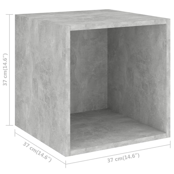 Wall Cabinet Concrete Gray 14.6"x14.6"x14.6" Chipboard