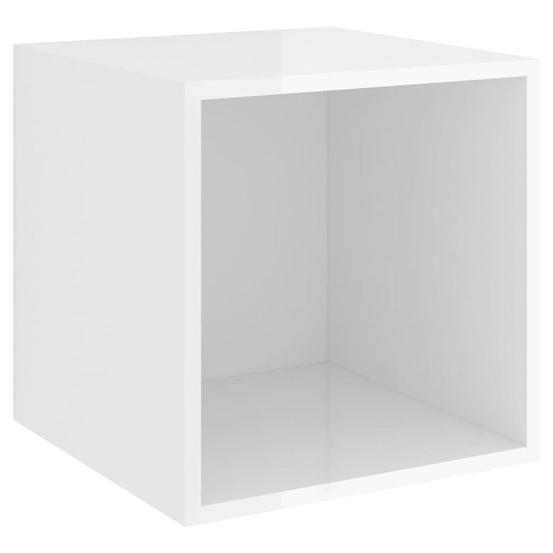 Wall Cabinet High Gloss White 14.6"x14.6"x14.6" Chipboard