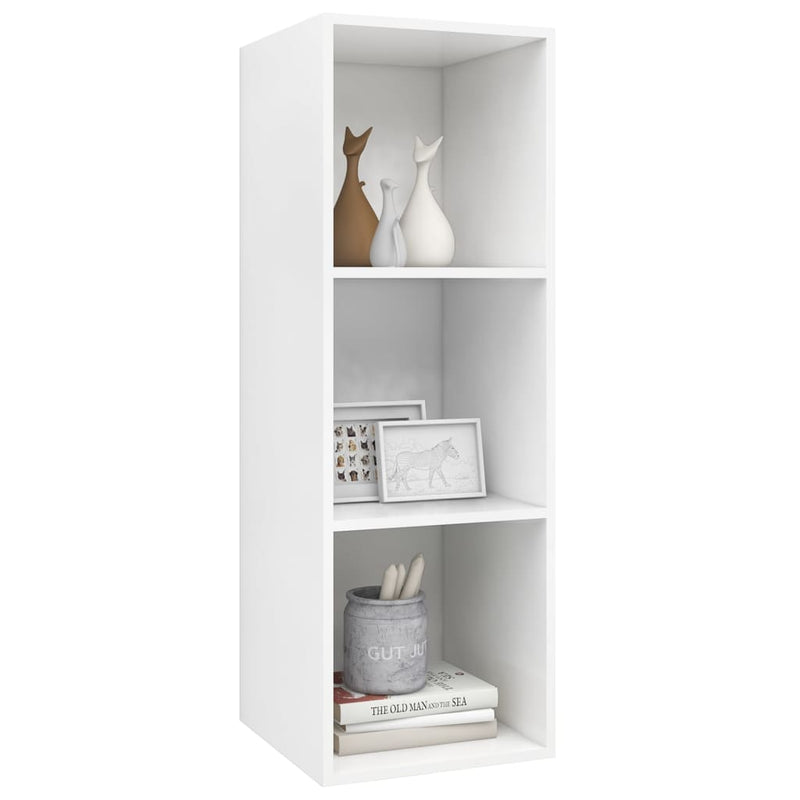 Wall-mounted TV Cabinet White 14.6"x14.6"x42.1" Chipboard
