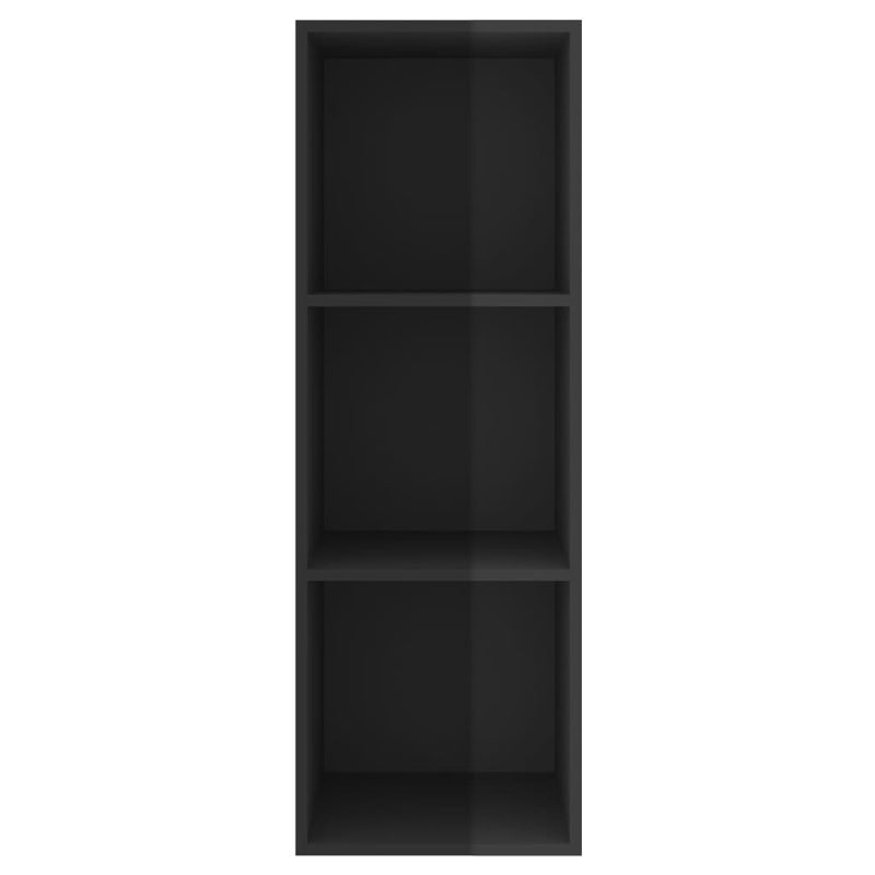 Wall-mounted TV Cabinet High Gloss Black 14.6"x14.6"x42.1" Chipboard