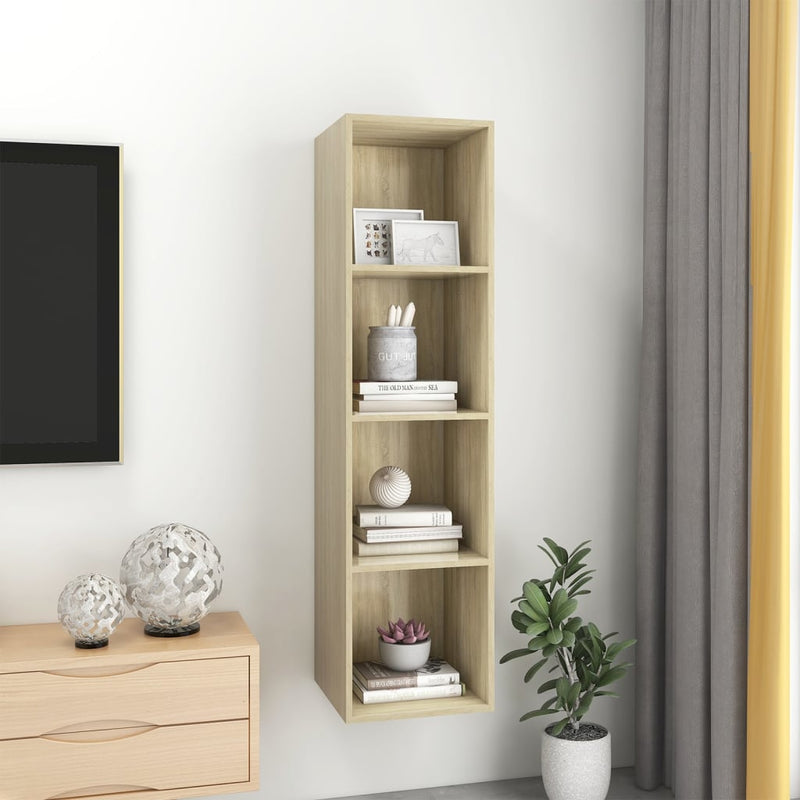 Wall-mounted TV Cabinet Sonoma Oak 14.6"x14.6"x56.1" Chipboard