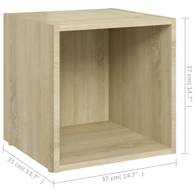 TV Cabinet Sonoma Oak 14.6"x13.8"x14.6" Chipboard