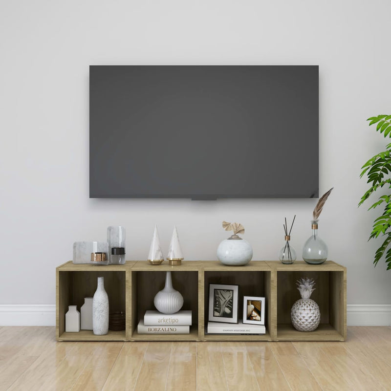 TV Cabinets 2 pcs Sonoma Oak 14.6"x13.8"x14.6" Chipboard