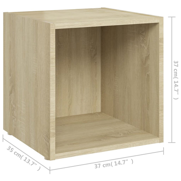 TV Cabinets 2 pcs Sonoma Oak 14.6"x13.8"x14.6" Chipboard