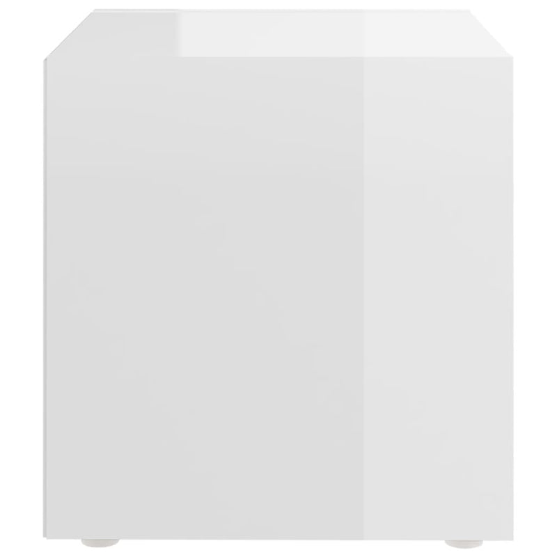 TV Cabinets 2 pcs High Gloss White 14.6"x13.8"x14.6" Chipboard