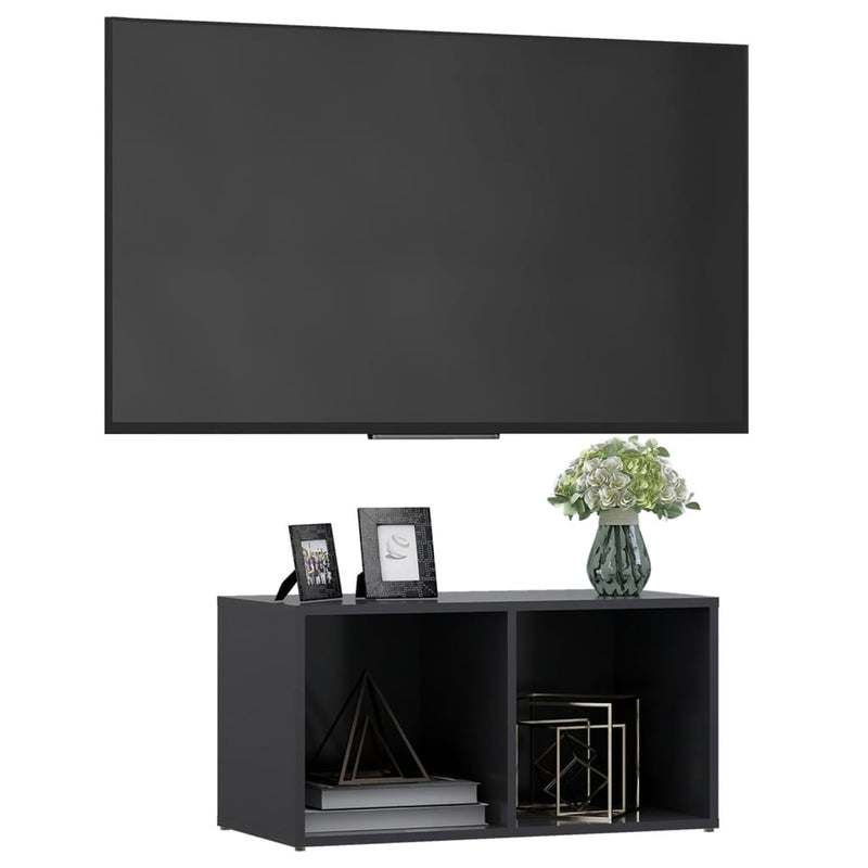 TV Cabinet Gray 28.3"x13.8"x14.4" Chipboard