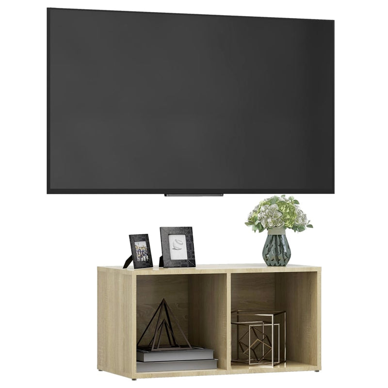 TV Cabinet Sonoma Oak 28.3"x14"x14.4" Chipboard