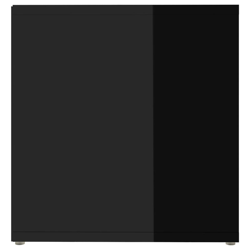 TV Cabinet High Gloss Black 28.3"x14"x14.4" Chipboard