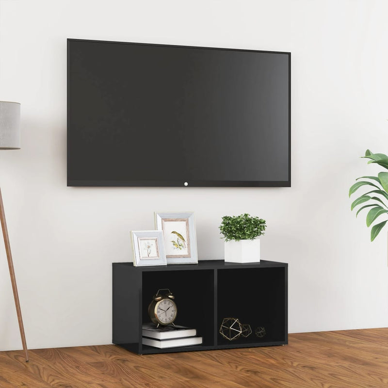 TV Cabinet High Gloss Gray 28.3"x13.8"x14.4" Chipboard