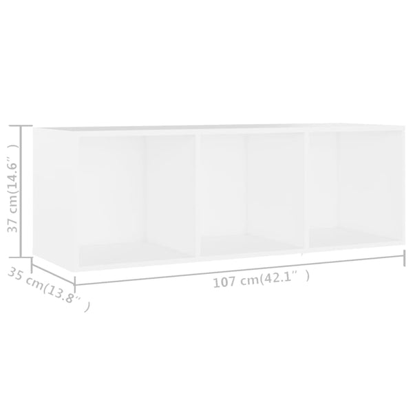 TV Cabinet White 42.1"x13.8"x14.6" Chipboard