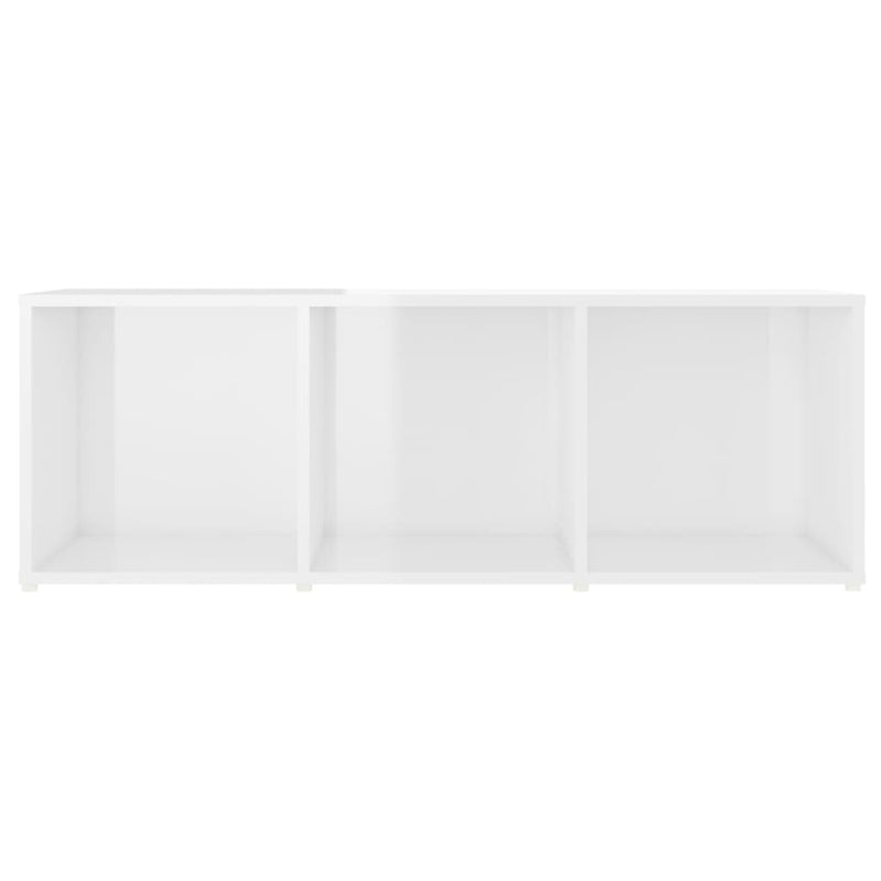 TV Cabinet High Gloss White 42.1"x13.8"x14.6" Chipboard