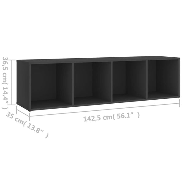 TV Cabinet Gray 56.1"x13.8"x14.4" Chipboard