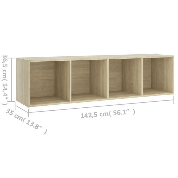TV Cabinet Sonoma Oak 56.1"x13.8"x14.4" Chipboard