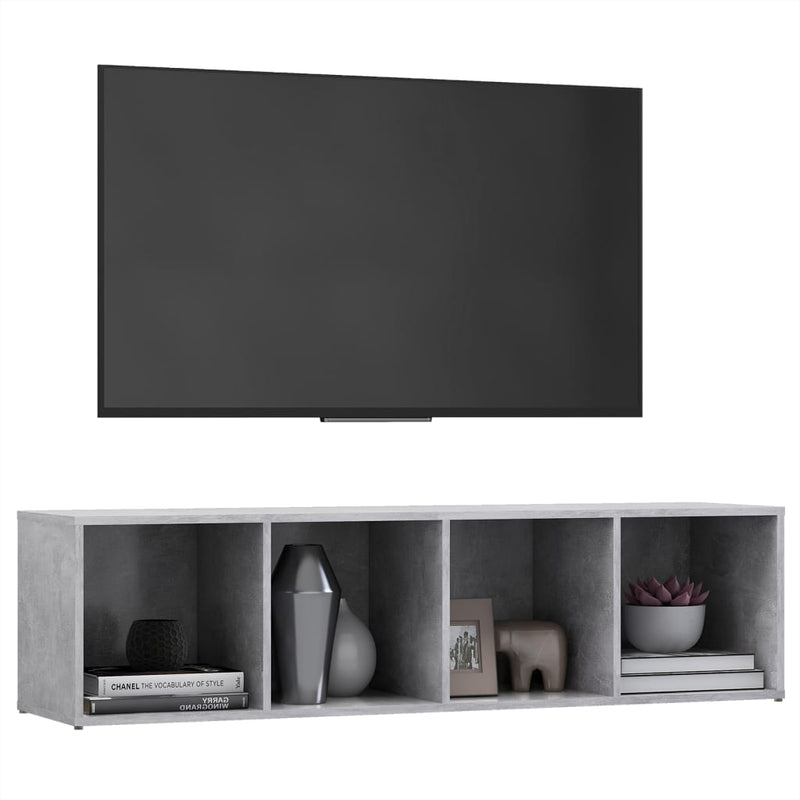 TV Cabinet Concrete Gray 56.1"x13.8"x14.4" Chipboard