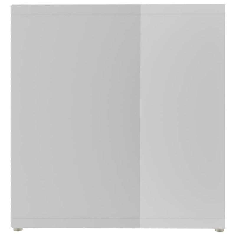 TV Cabinet High Gloss White 56.1"x13.8"x14.4" Chipboard