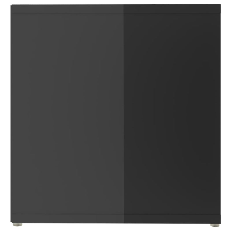 TV Cabinet High Gloss Gray 56.1"x13.8"x14.4" Chipboard