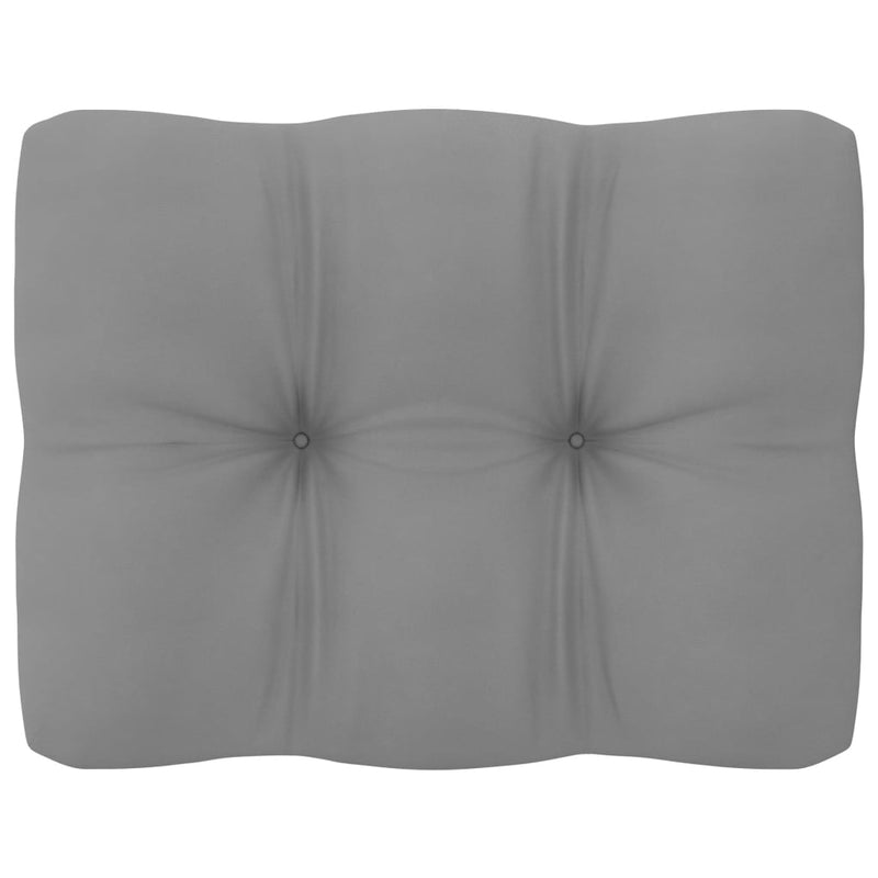 Patio Corner Sofa with Gray Cushions Solid Pinewood