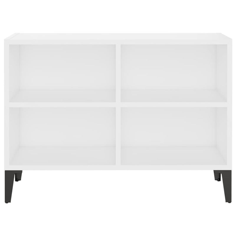TV Cabinet with Metal Legs White 27.4"x12"x20"