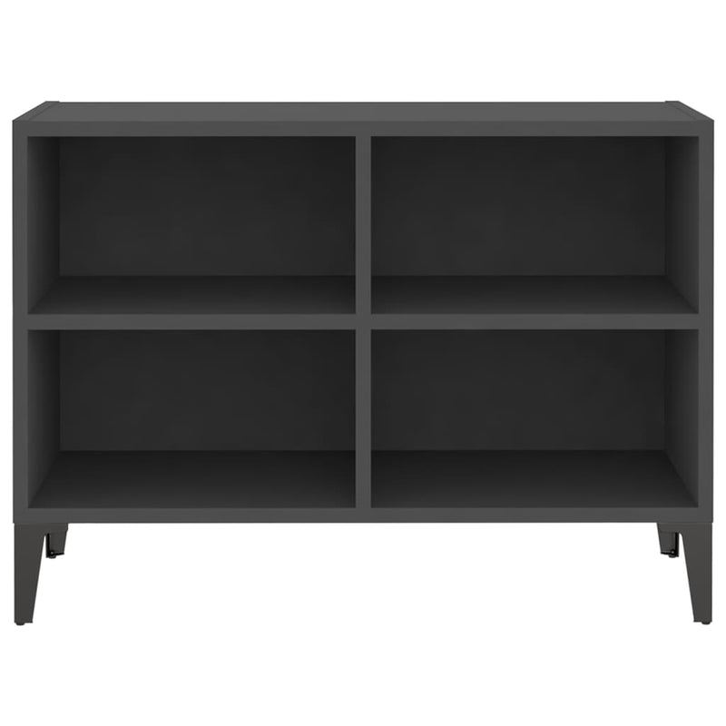 TV Cabinet with Metal Legs Gray 27.4"x12"x20"
