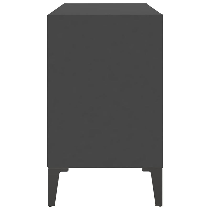 TV Cabinet with Metal Legs Gray 27.4"x12"x20"
