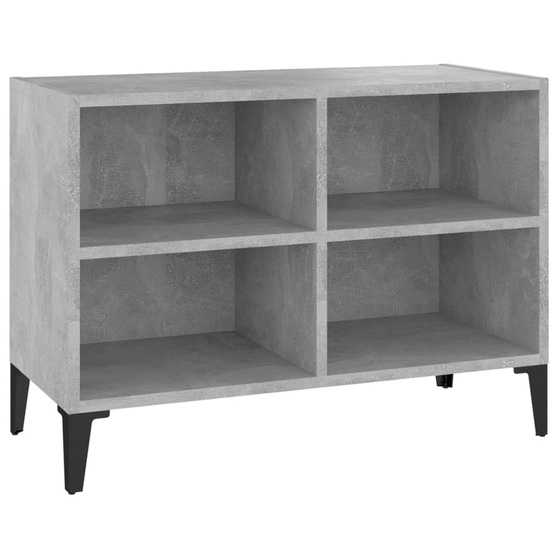 TV Cabinet with Metal Legs Concrete Gray 27.4"x12"x20"
