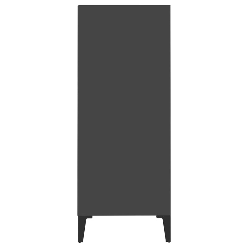 Sideboard Gray 22.4"x14"x35.4" Chipboard