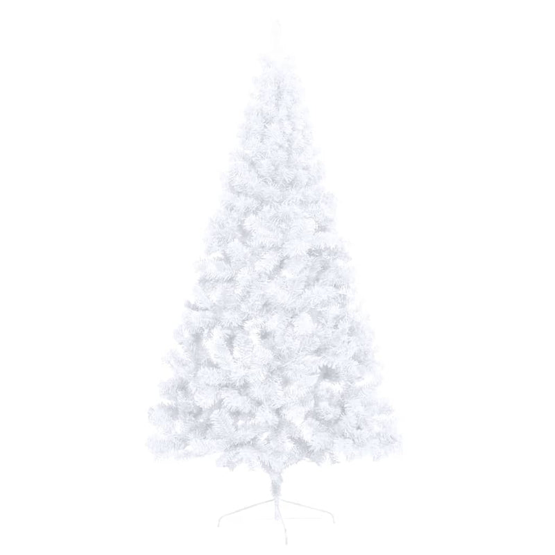 Artificial Half Christmas Tree with Stand White 59" PVC