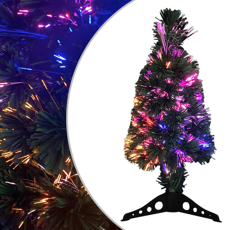 Artificial Slim Christmas Tree with Stand 25.2" Fiber Optic