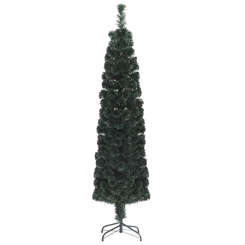 Artificial Slim Christmas Tree with Stand 47.2" Fiber Optic